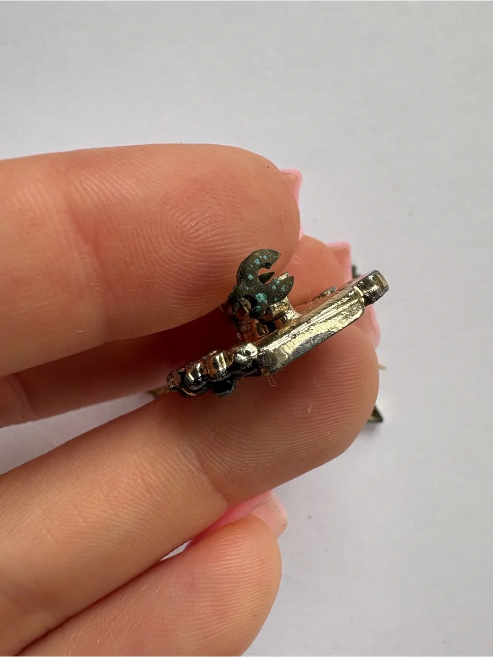 Vintage Gold Tone Steam‎ Locomotive Train Wagon Collectible Brooch Lapel Pin